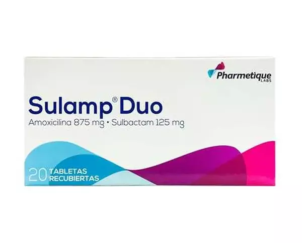 Sulamp Duo Amoxicilina + Sulbactam 875/125 Mg Tabletas Recubiertas