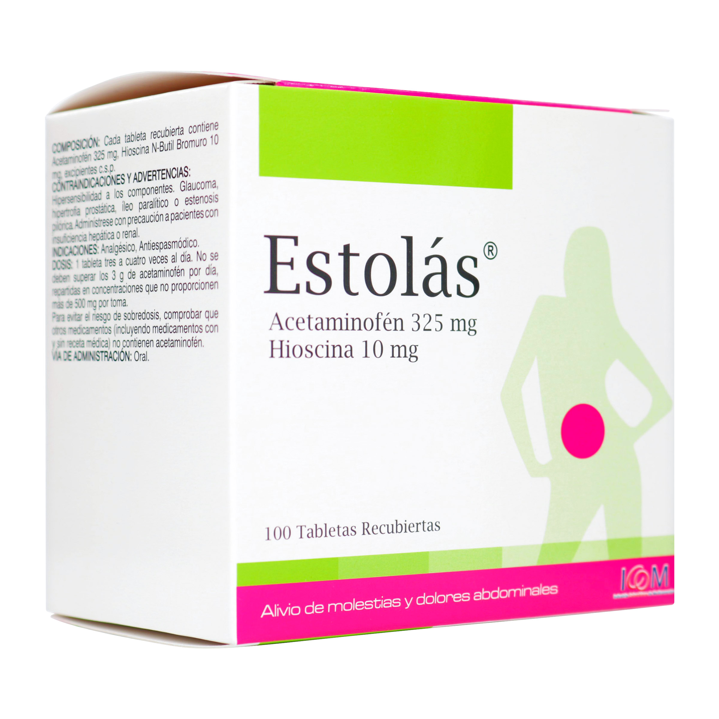Estolas Acetaminofen + Hioscina 325/10 Mg Tabletas Recubiertas