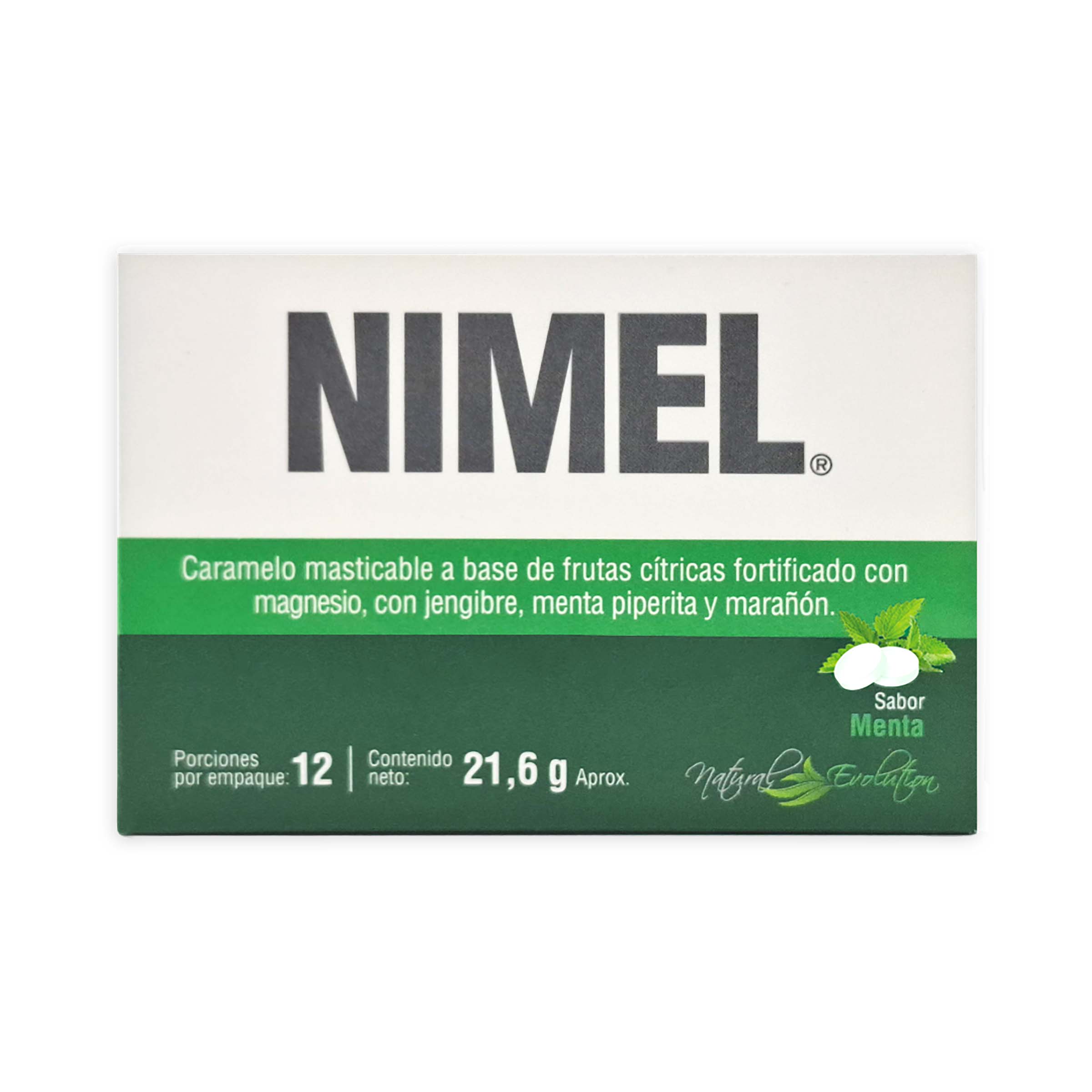 Nimel Tabletas De Caramelo Masticable Sabor A Menta