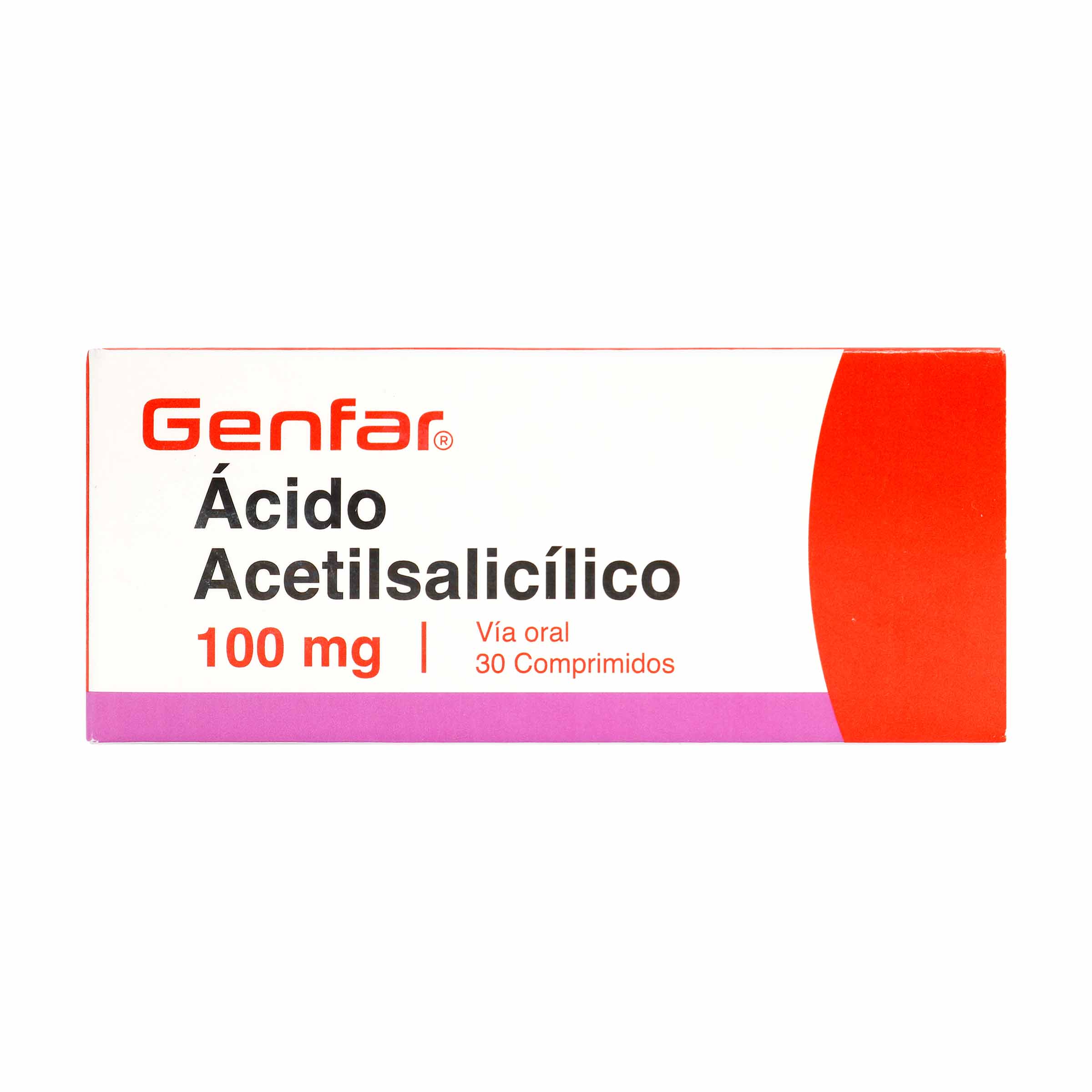 ACIDO ACETILSALICILICO 100 MG 30 TAB GF