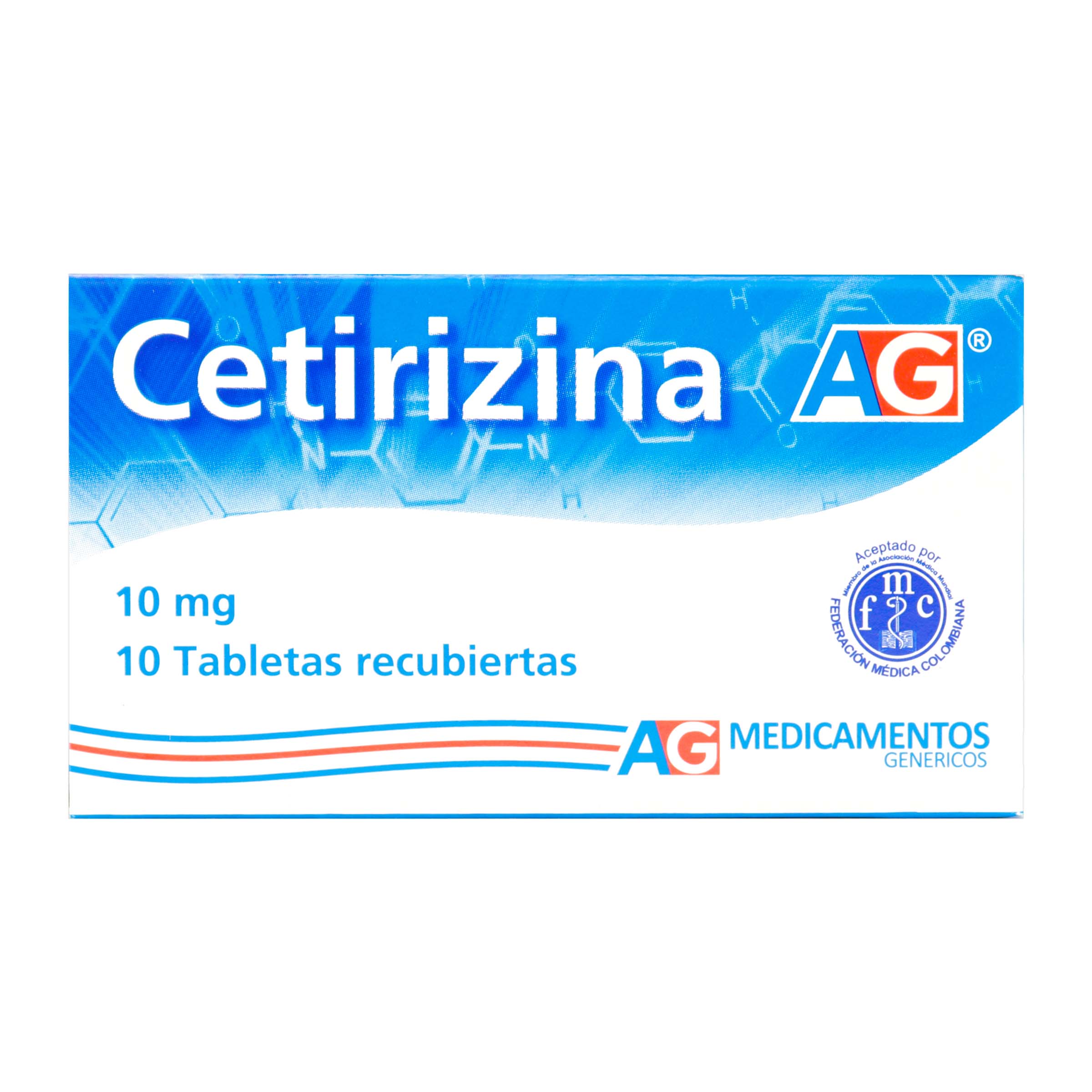 CETIRIZINA 10 MG 10 TAB AG