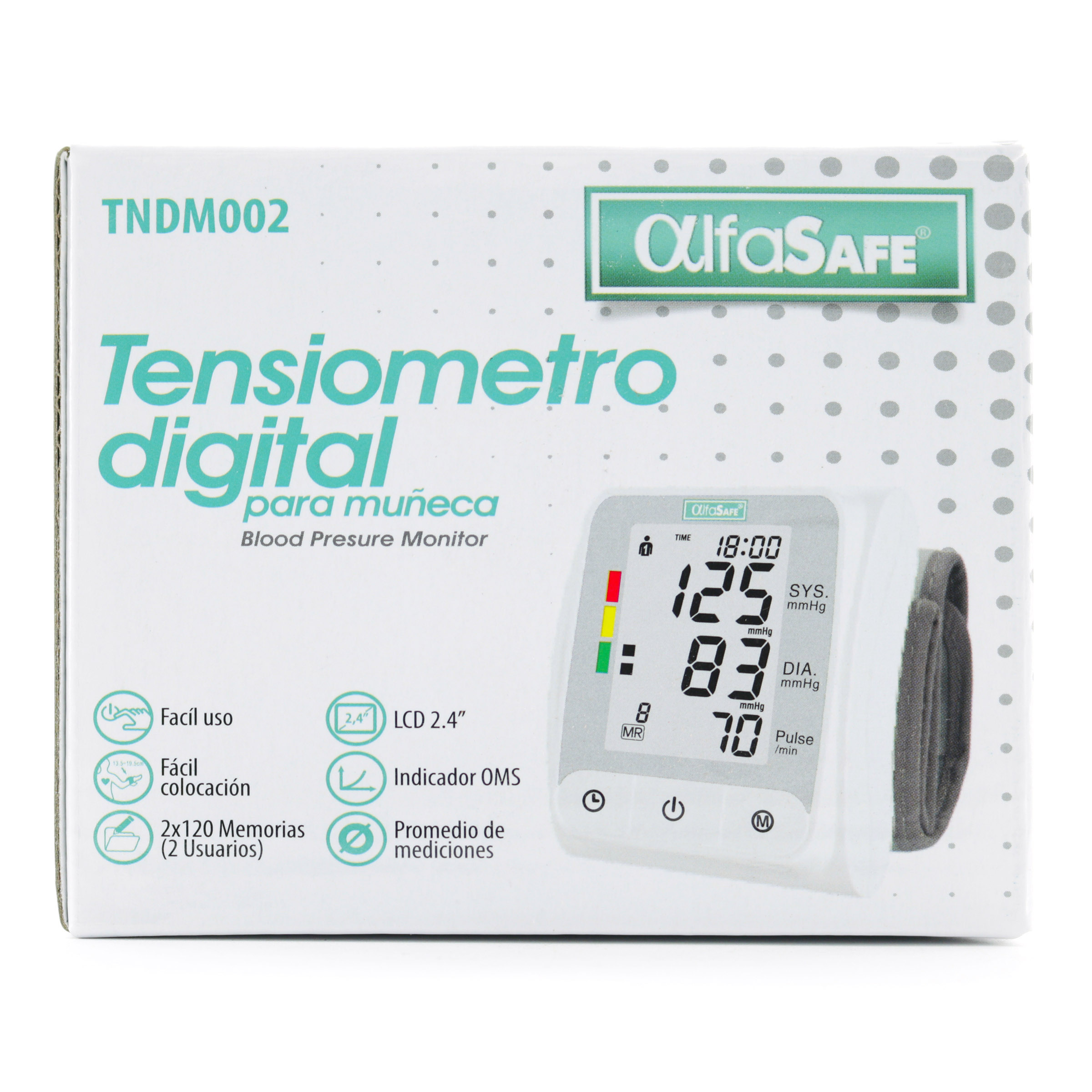 TENSIOMETRO DIGITAL MUNECA ALFASAFE HK