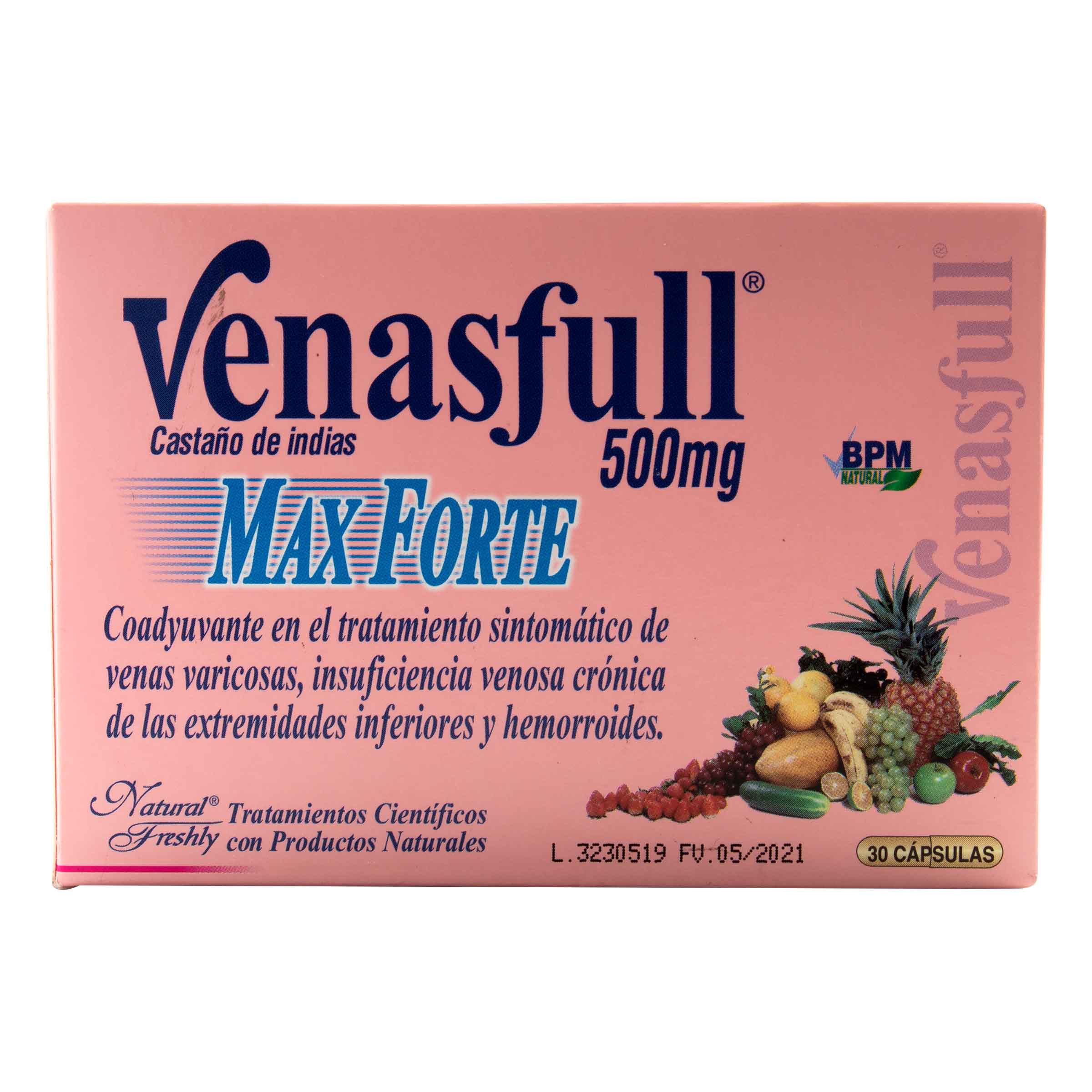 Venasfull Max Forte Castaño De Indias 500 Mg