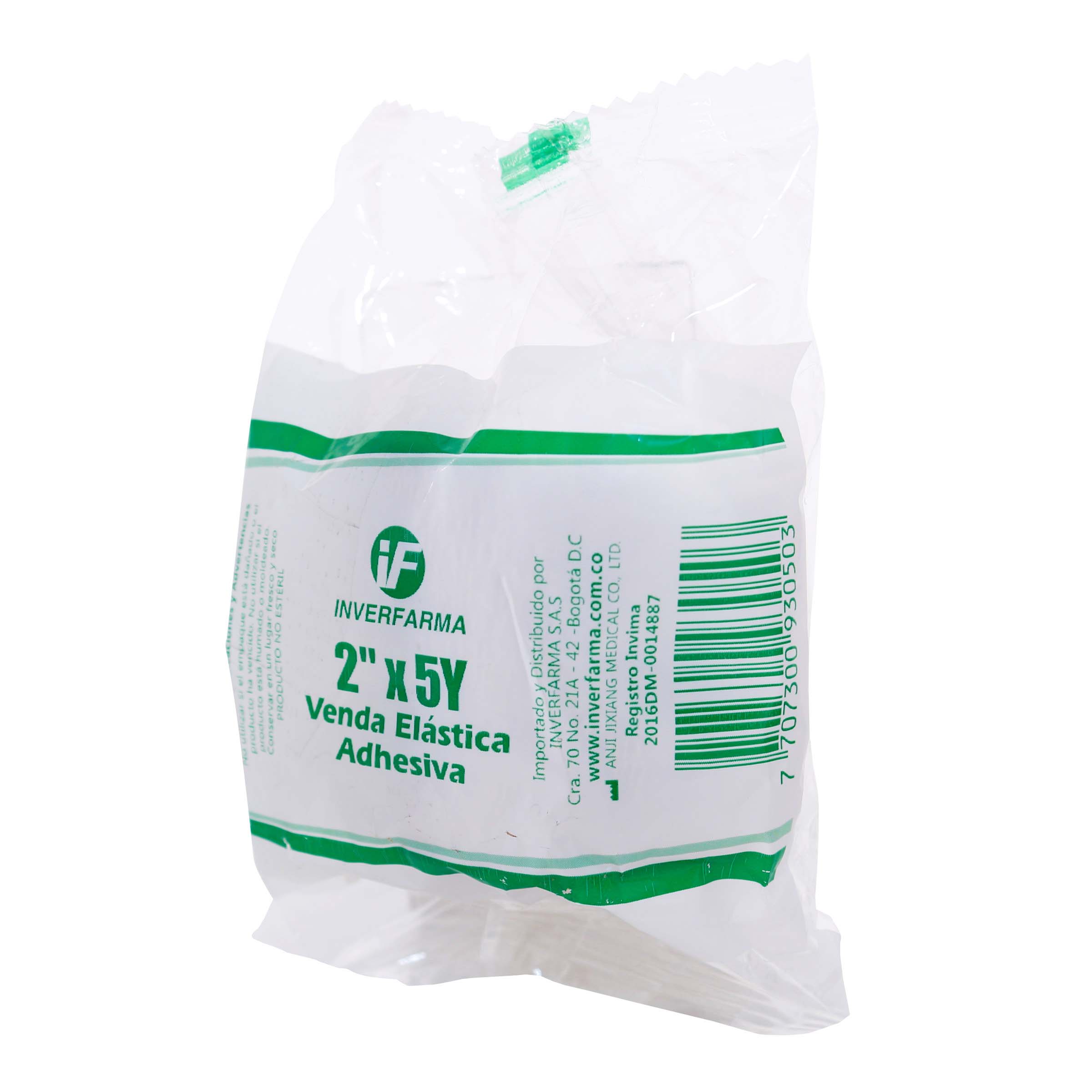 Venda Elastica Adhesiva Color Piel 2 X 5 Yardas Inverfarma