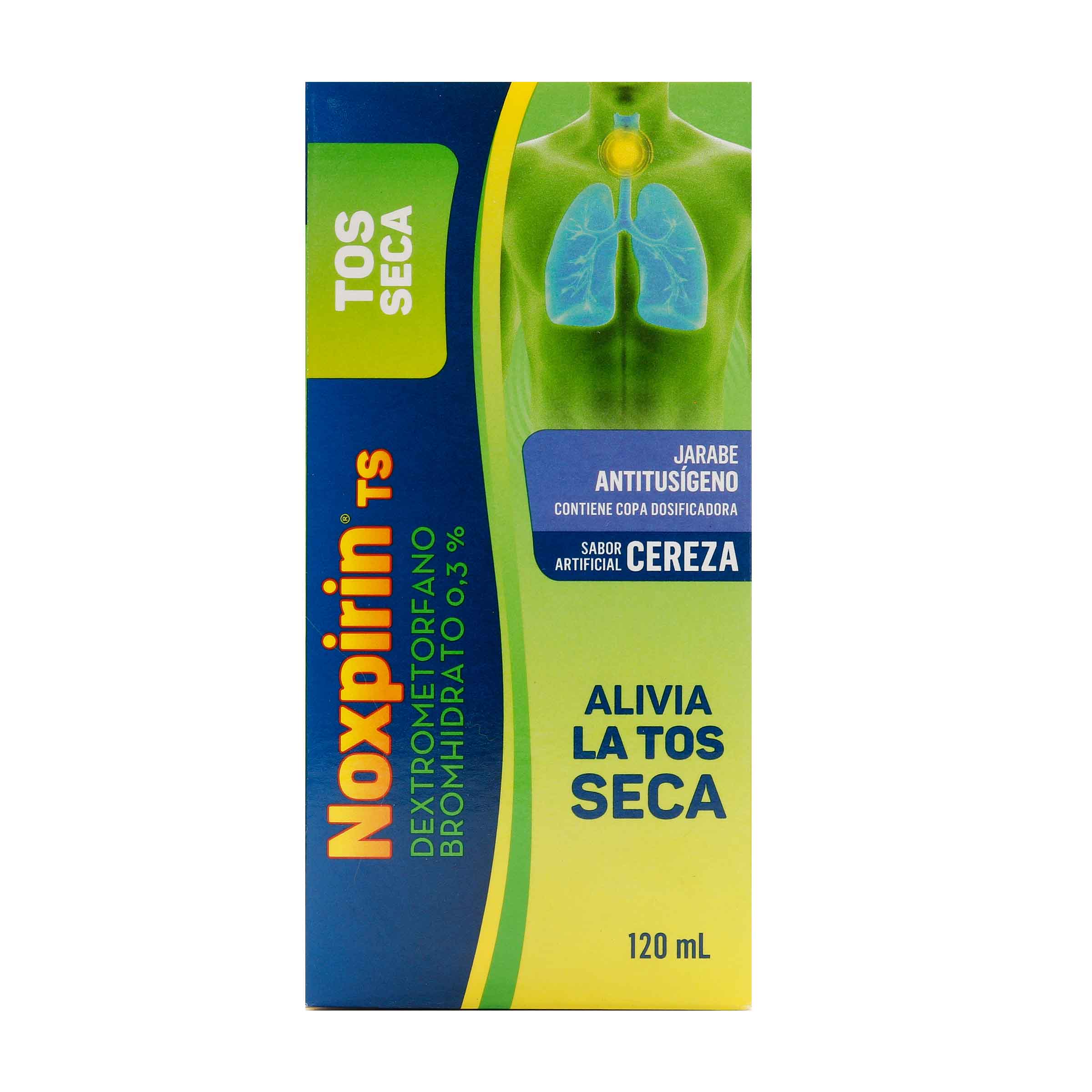 Noxpirin Tos Seca Dextrometorfano Bromhidra 0.3% Jarabe Sabor Artificial A Cereza
