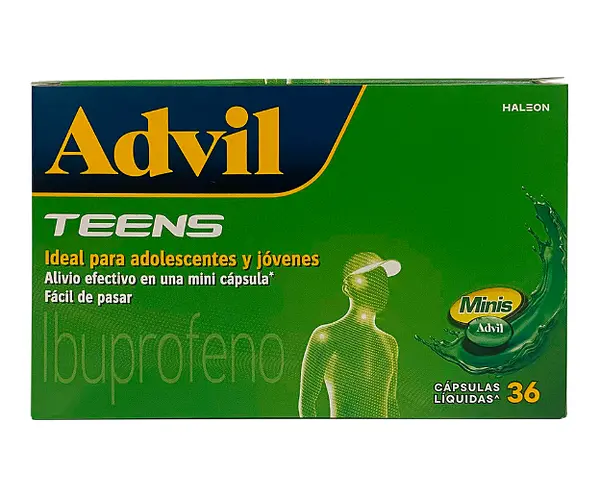 Advil Teens Ibuprofeno 200 Mg Capsulas Liquidas Minis