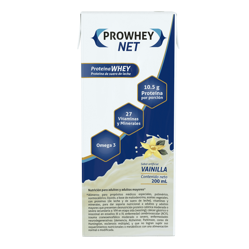 Prowhey Net Liquida Con Proteina Whey y Proteina De Suero De Leche Sabor Vainilla