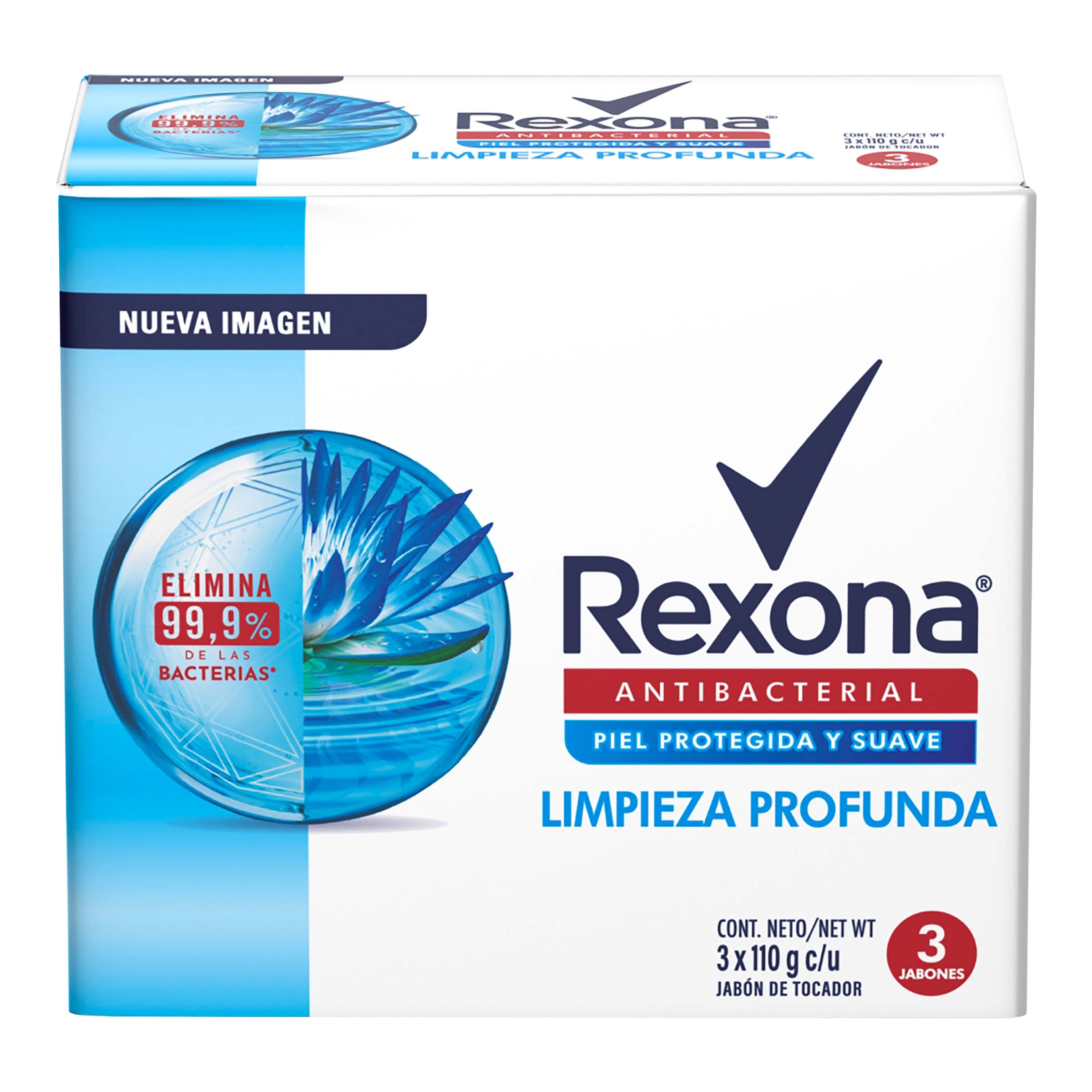 JABON REXONA LIMPI PROFUND 110 GR 3 UNI