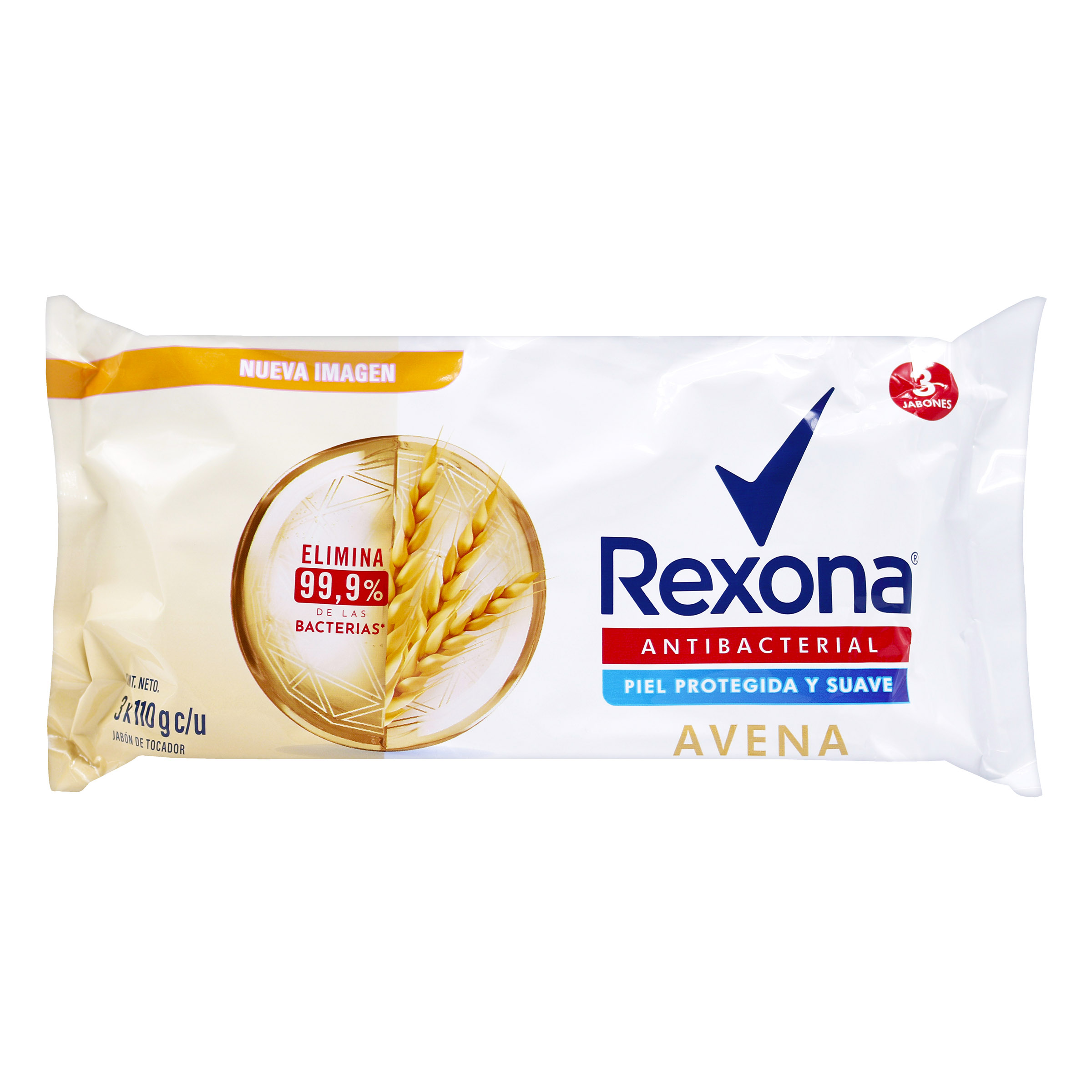 JABON REXONA ANTIBAC AVENA 110 GR 3 UNI