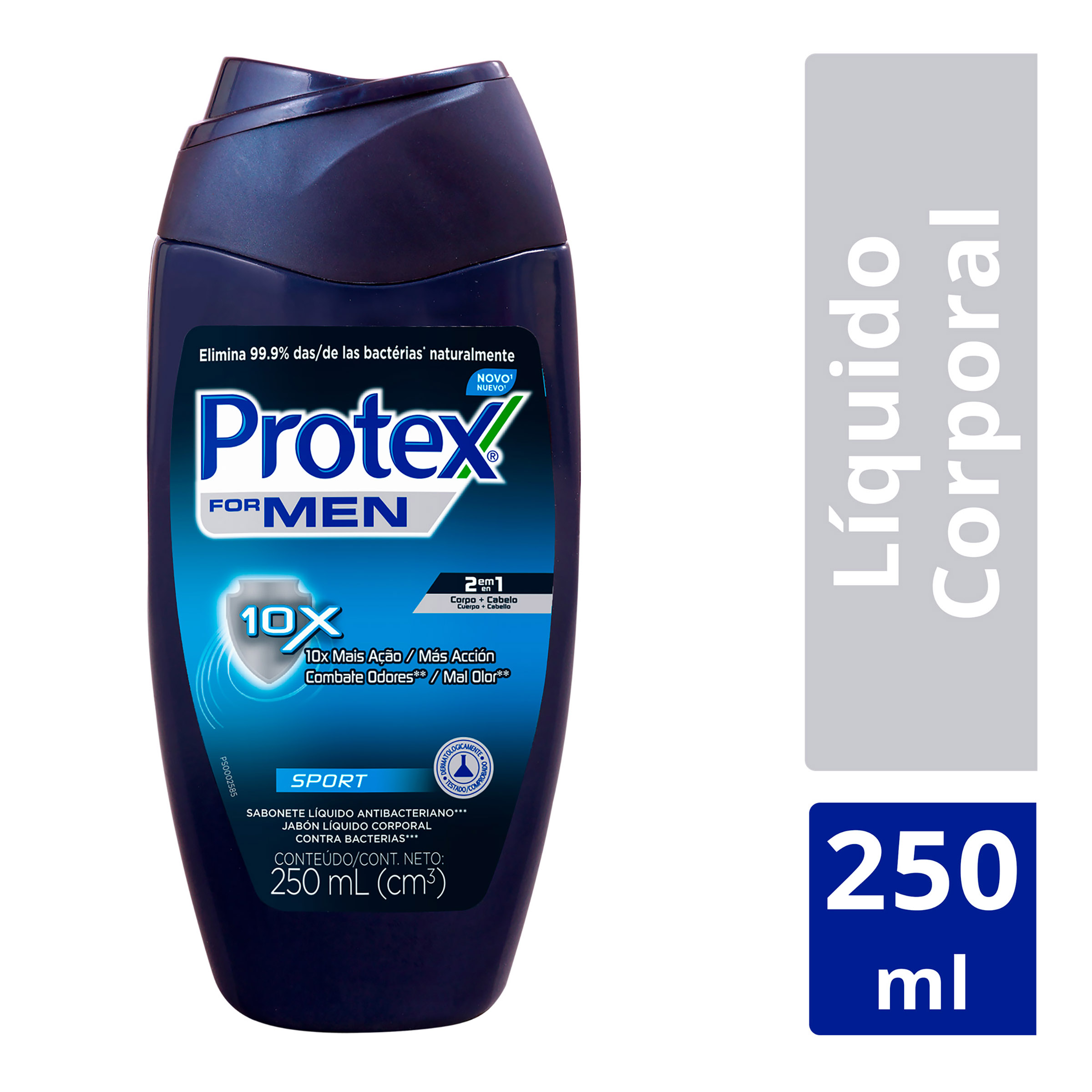 JABON PROTEX LIQUIDO FOR MEN SPOR 250 ML