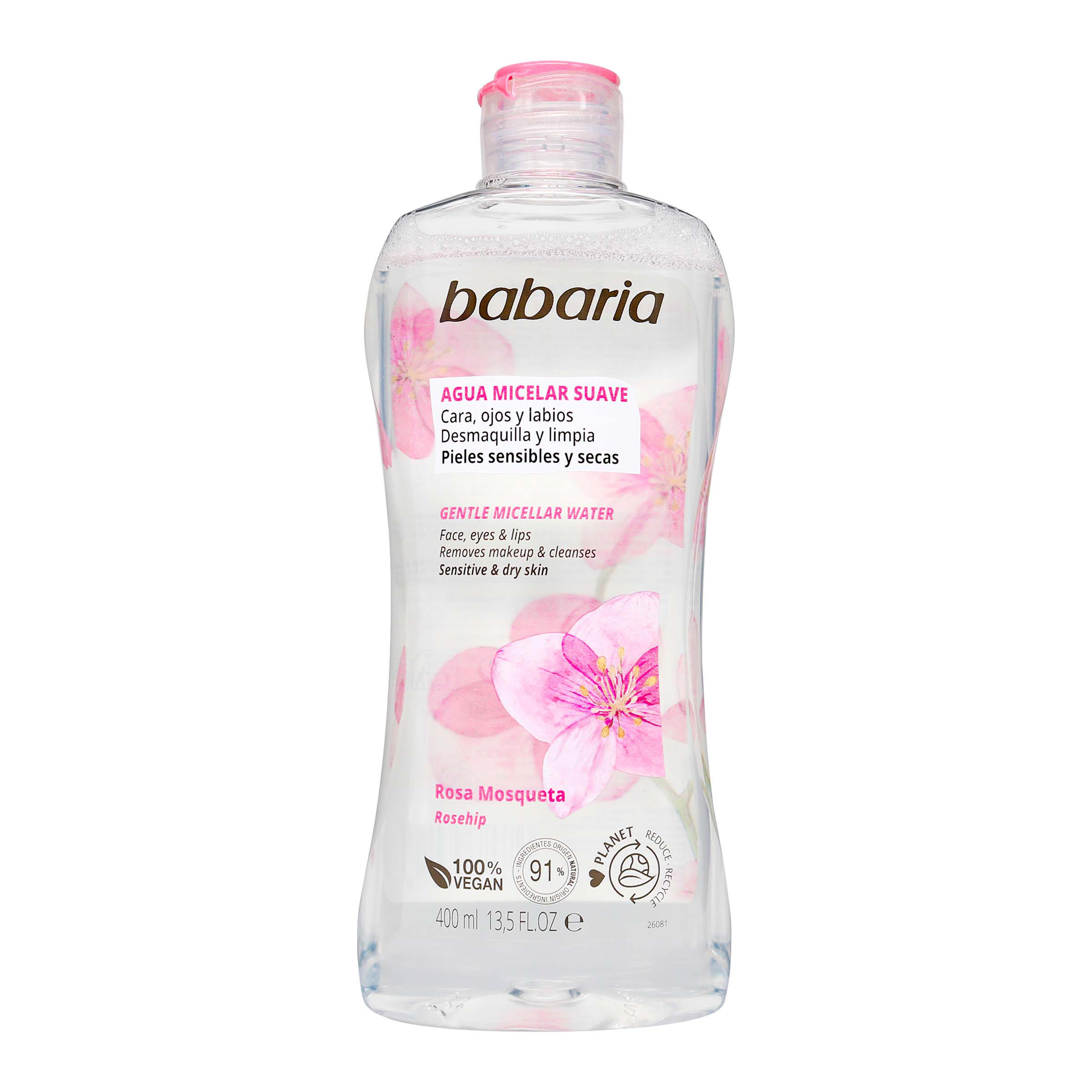 AGUA MICELAR ROSA MOSQUETA BABARIA 400 ML